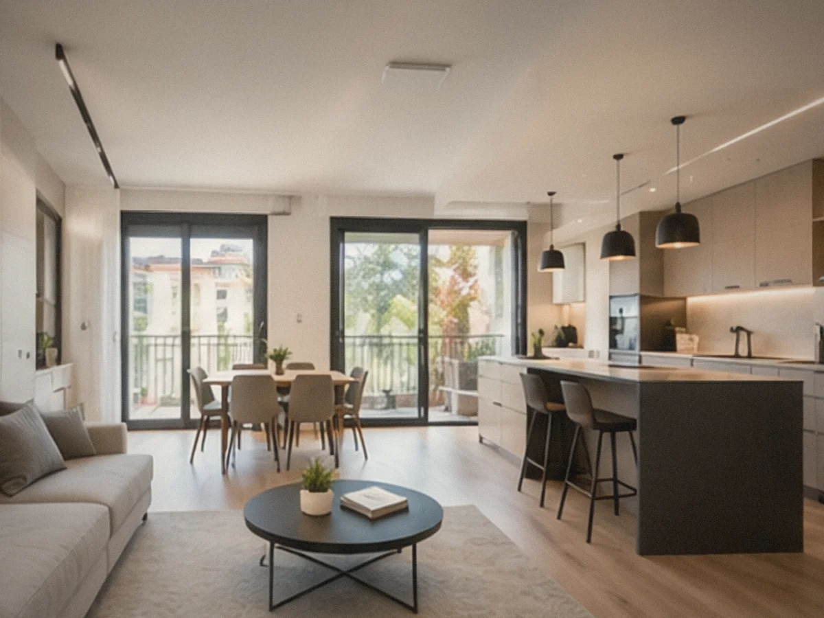 Salón y cocina abiertos tras una reforma integral